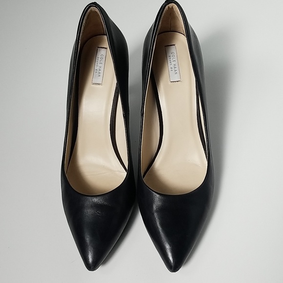 Cole Haan Grand.os Black Leather Eliza Pump 11 - Picture 7 of 8